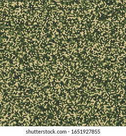 Military seamless camouflage pattern. Background is made up of randomly painted hexagons. EPS10 vector file