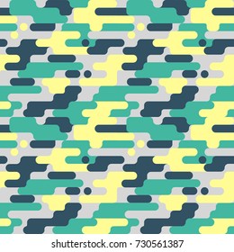 Military Seamless Pattern. Camouflage Background. Camo Fashion Texture. Army Uniform. Vector illustration