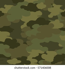 Military seamless pattern. Khaki background. Vector illustration.