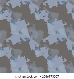 Military seamless pattern. Vector illustration, blue and grey ship camo, UFO urban camouflage in different shades of blue that is usable as background, backdrop, cloth print or for wrapping paper