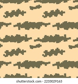 Militärisches nahtloses Muster. Vektorgrafik