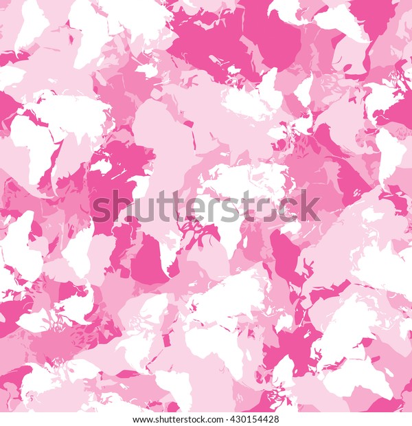 Military Seamless Pattern Vector Pink Stock Vector (Royalty Free) 430154428