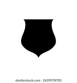 Military Shield Icon Vector in Black