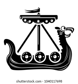 Military ship icon. Simple illustration of military ship vector icon for web