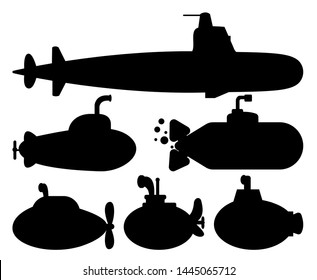 Military Ship | Navy  Submarine Vector Illustration Silhouette