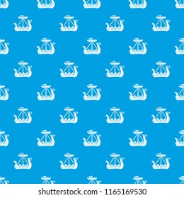 Military ship pattern vector seamless blue repeat for any use