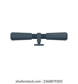 Vector plano de icono de visión militar. Cruce objetivo. Aislamiento de armas de francotirador