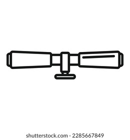 Military sight icon outline vector. Target cross. Sniper weapon