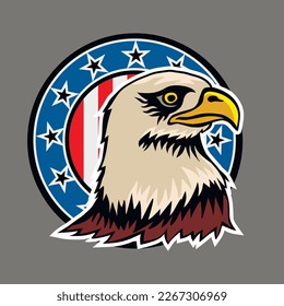 military sign with american  Bald eagle, grunge vintage design t shirts