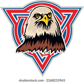 military sign with american  Bald eagle, grunge vintage design t shirts