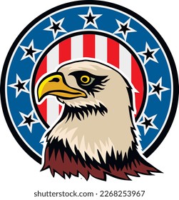 military sign with american  Bald eagle, grunge vintage design t shirts