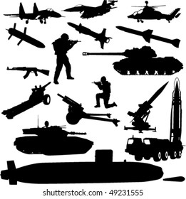 Military Silhouette Vector Stock Vector (Royalty Free) 49231555 ...