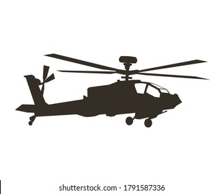 Military Helicopter Silhouette Vector Design Air Stock Vector (Royalty ...