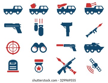 Military simply vector icon set