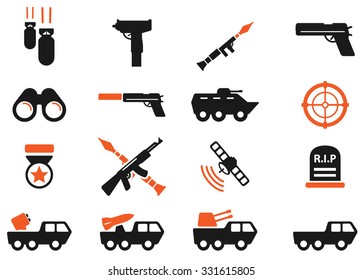 Military simply vector icon set