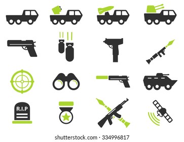 Military simply vector icon set