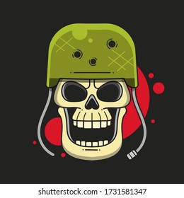 Military Skull Emblem, Rider And Insignia, Icon And Logo Or Tattoo