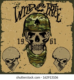 Military Skull Vector