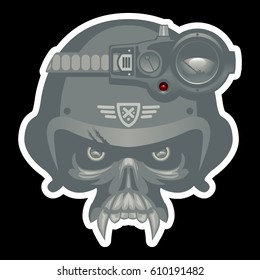 Military Skull Vector