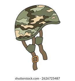 military soldier helmet on white background
