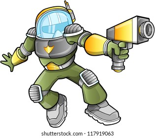 Militärischer Soldat, Krieger-Vektor