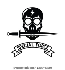 Military Special Force Logo Black White: เวกเตอร์สต็อก (ปลอดค่า ...