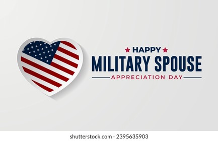 Military Spouse Appreciation Day Background Vector Illustration 