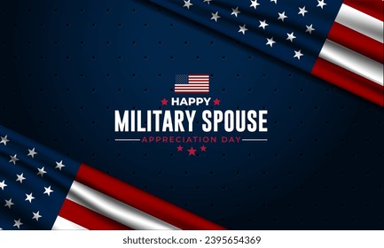 Military Spouse Appreciation Day Background Vector Illustration 