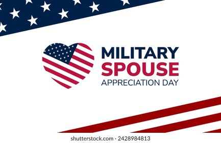 Military Spouse Appreciation Day Background Vector Illustration 