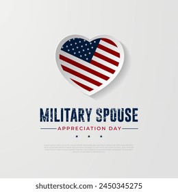 Military Spouse Appreciation Day Background Vector Illustration 