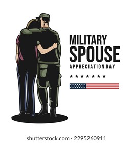 military spouse appreciation day vector