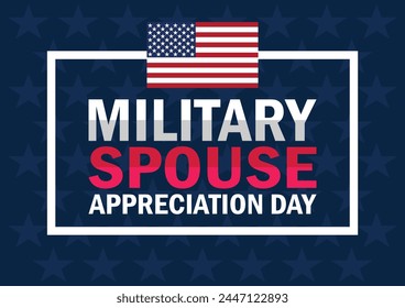 Military Spouse Appreciation Day wallpaper with shapes and typography. Military Spouse Appreciation Day, background