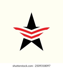Military Star Army Logo Design.