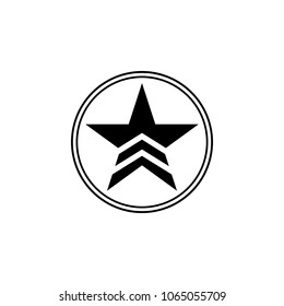 a military star in a circle icon. Element of communism illustration. Premium quality graphic design icon. Signs and symbols collection icon for websites, web design, mobile app on white background