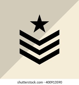 Star Arrows Down Military Icon Vector Stock Vector (Royalty Free ...