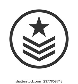 Vector de icono de estrella militar