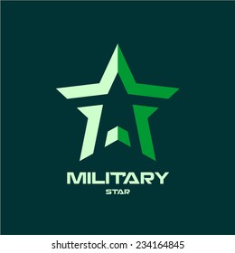 Military star logo template