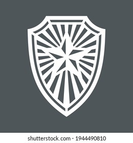 Corte de calidad vectorial de la estrella militar