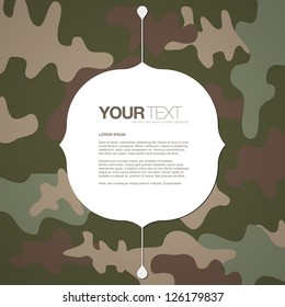 Military style background text box design vector