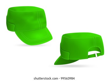 Military style cap blank template.