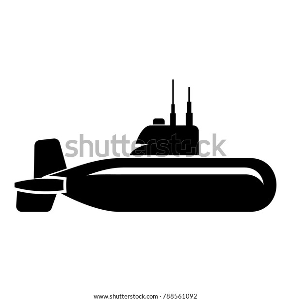 軍用潜水艦のアイコン ウェブ用の軍用潜水艦のベクター画像アイコンの簡単なイラスト のベクター画像素材 ロイヤリティフリー 788561092