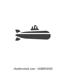 Military submarine vector icon. filled flat sign for mobile concept and web design. Submarine boat glyph icon. Symbol, logo illustration. Vector graphics