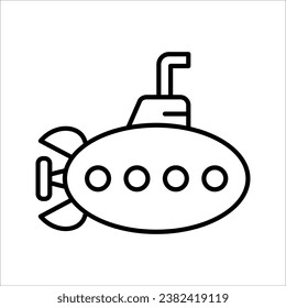 military submarine watercraft sub vector icon for website vector illustration on white background