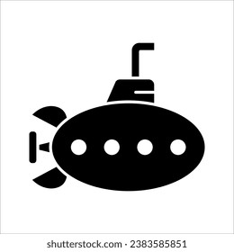 military submarine watercraft sub vector icon for website vector illustration on white background