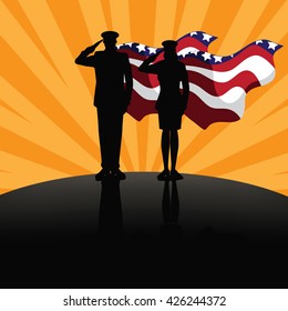 Military super heroes marketing poster background design. EPS 10 vector.
