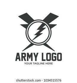 Military symbol, Bold army icon and logos special forces