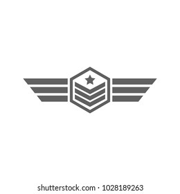 Military symbol icon in trendy flat style isolated on white background. Symbol for your web site design, logo, app, UI. Vector illustration, EPS