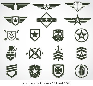 Navy Military Symbol Icons Stock Vector (Royalty Free) 253521862 ...