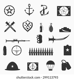 Military symbols vector illustration