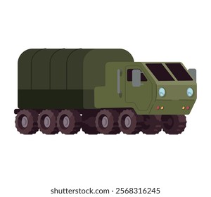 military tactical truck vehicle isolated icon